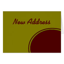 Yellow Red Circle New Address Cards