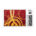 yellow red circles Postage postage