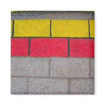 yellow red gray magnets by DonnaGrayson_Photos yellow red gray magnets