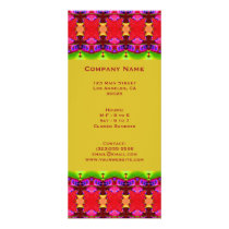 yellow red pink green pattern rack cards