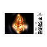 Yellow red shine postage