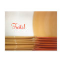 Yellow & Red Stacked Fiesta Plates postcards by danagraves Yellow & Red Stacked Fiesta Plates postcards