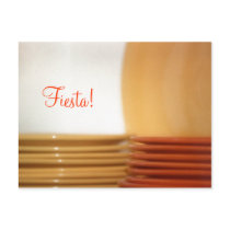 Yellow & Red Stacked Fiesta Plates postcards