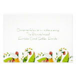Yellow Retro Abstract Floral Collage-ReceptionCard invitations