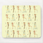 Yellow Retro Sexy Jokers Mouse Mats
