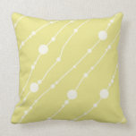 Yellow Retro Throw Pillow - Beads pillows