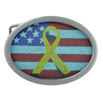 Yellow Ribbon Belt Oval Belt Buckles