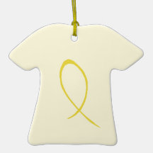 Yellow Ribbon Customizable Ornament
