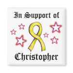 Yellow Ribbon - in Support Fridge Magnet