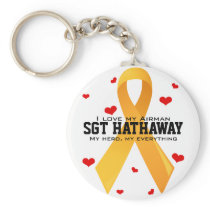 Yellow Ribbon: White keychains