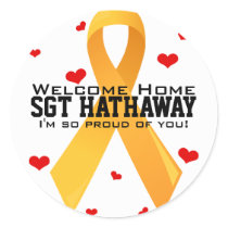 Yellow Ribbon: White stickers