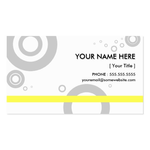 yellow rings business card