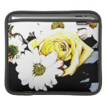 Yellow rose and daisy ipad case sleeves for iPads