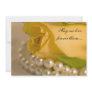Yellow Rose and Pearls Wedding Invitation