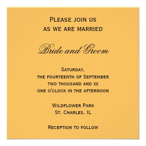 Yellow Rose and Pearls Wedding Invitation