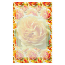 Yellow Rose Bloom Blank Stationery by wingedturtle Yellow Rose Bloom Blank Stationery
