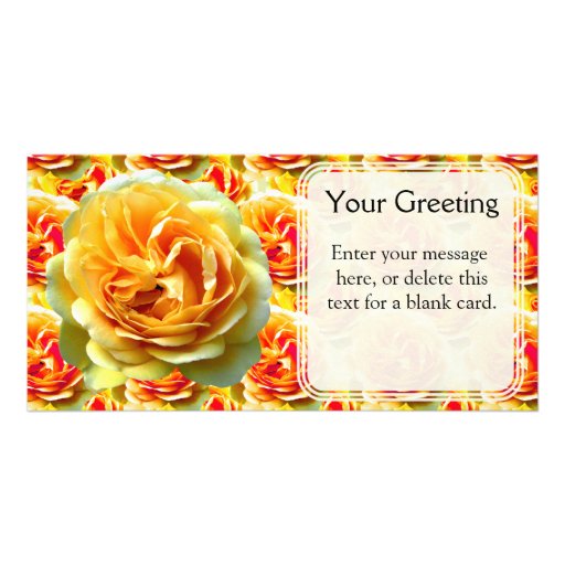 Yellow Rose Bloom Custom Card Custom Photo Card