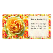 Yellow Rose Bloom Custom Card photo cards