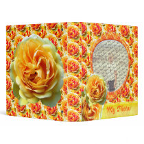 Yellow Rose Bloom Customizable 1" Photo Binder