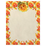 Yellow Rose Bloom Flame Letterhead
