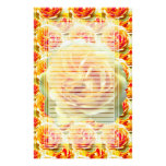 Yellow Rose Bloom Lined Stationery