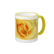 Yellow Rose Blossom Ceramic Mug