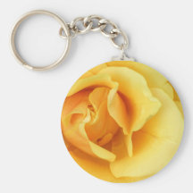Yellow Rose Blossom Keychain