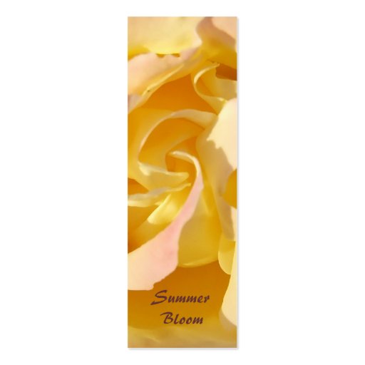 Yellow Rose Bookmark Profile card Business Card (front side)