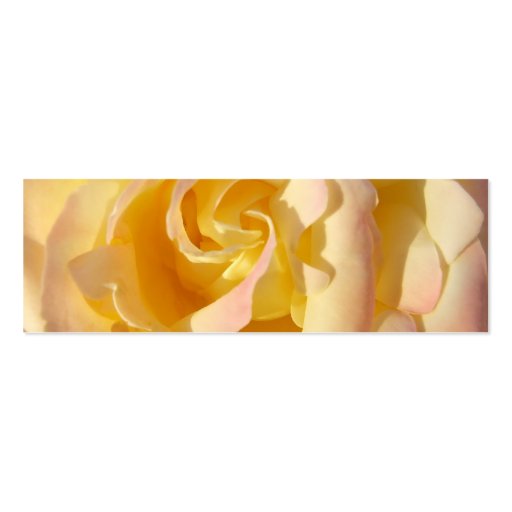 Yellow Rose Bookmark Profile card Business Card (back side)