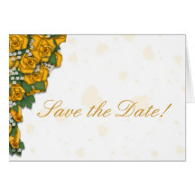 Yellow Rose Bouquet Save the Date Cards