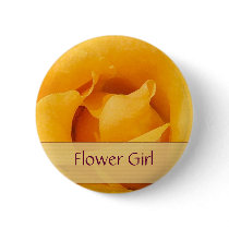 Yellow Rose Bride Flower Girl buttons by perfectpostage Yellow Rose Bride Flower Girl buttons