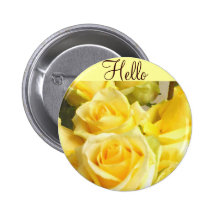 ,Yellow Rose_ Button
