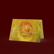 Yellow Rose Card Personalized Flower Greeting Card cards