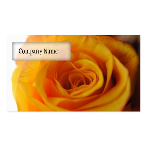 Yellow Rose Close Up Business Cards (back side)