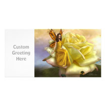 Yellow Rose Faery (Photo Card) photo cards