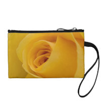 Yellow Rose Flower Change Purse