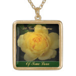 Yellow Rose ,Golden Anniversary necklaces