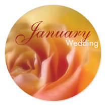 Yellow Rose • January Wedding Sticker by SabineStGreetings Yellow Rose • January Wedding Sticker