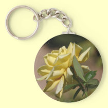 Yellow rose keychains