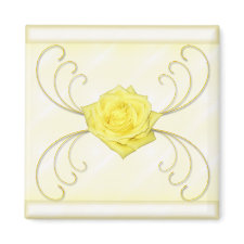 Yellow Rose Magnet magnet
