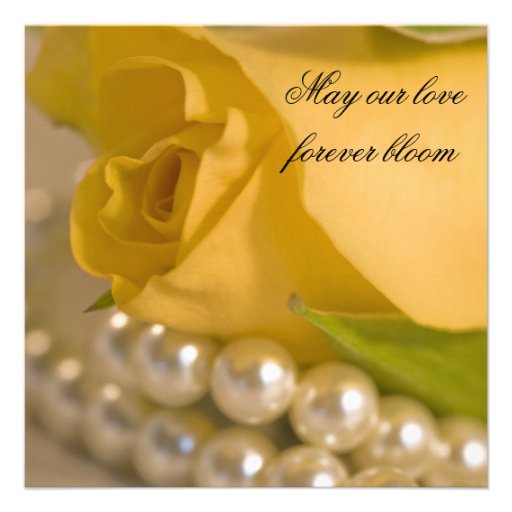 Yellow Rose Marriage/Elopement Announcement