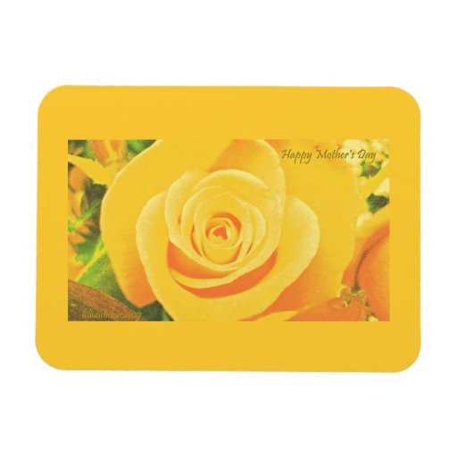 Yellow Rose Mothers Day Premium Flexi Magnet Zazzle