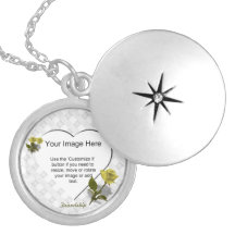 Yellow Rose of Friendship - Heart Photo Template Pendants