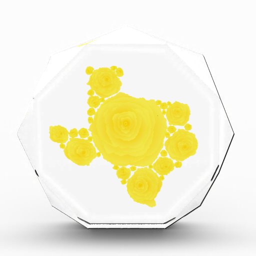 Yellow Rose of Texas Acrylic Award Zazzle
