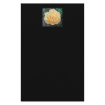 Yellow Rose, on black background. Stationery