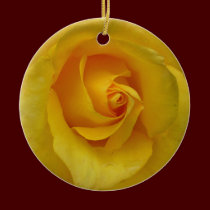 Yellow Rose Ornament Personalized Rose Decorations ornaments