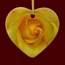 Yellow Rose Ornament Romantic Rose Decorations ornaments