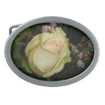 Yellow Rose Oval Belt Buckles