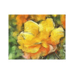 Yellow rose painting canvas print