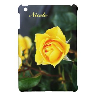 Yellow Rose Personalized iPad Mini Case